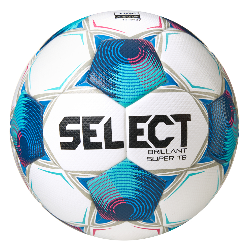 Мяч футбольный SELECT Brillant Super TB V25, FIFA Quality PRO, Цвет Белый/Голубой