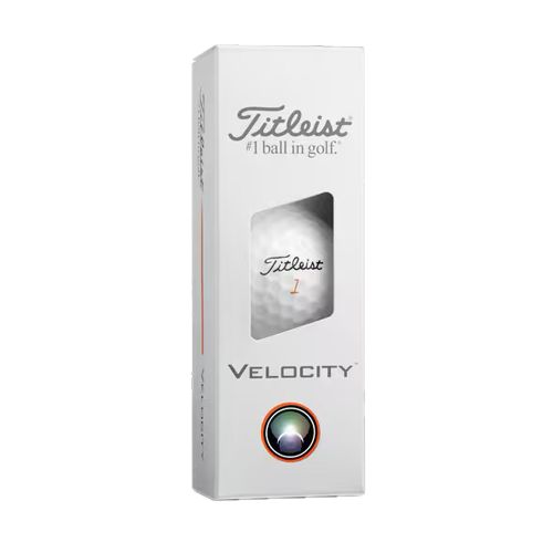 Мяч для гольфа Titleist Velocity 26 T8027S-WT, 3 шт., белый, Цвет Белый