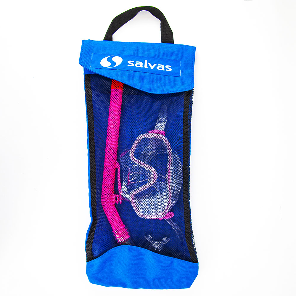 Набор для плавания SALVAS Easy Set, размер Junior, в сетчатой сумке, Цвет Розовый