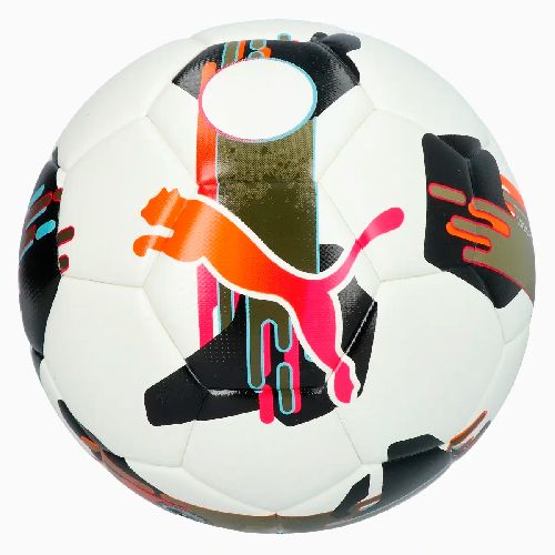 Мяч футбольный PUMA Orbita 3 TB FQ 08432401, FIFA Quality, Размер 5, Цвет Бело-черно-оранжевый