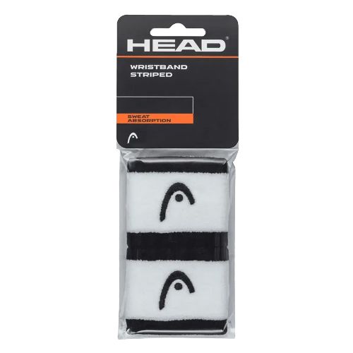 Напульсники HEAD 2,5'' stripped, ширина 7см, Цвет Бело-черный