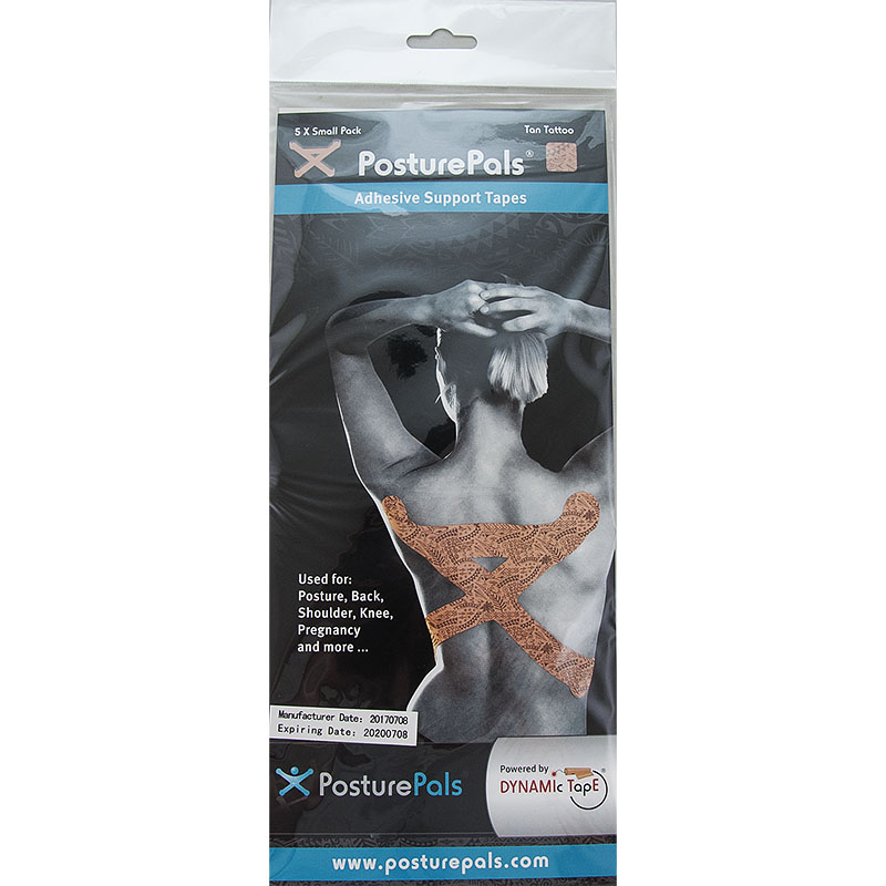 Тейп динамический POSTYREPALS X Tape, преднарезка, по 5 шт, телесный