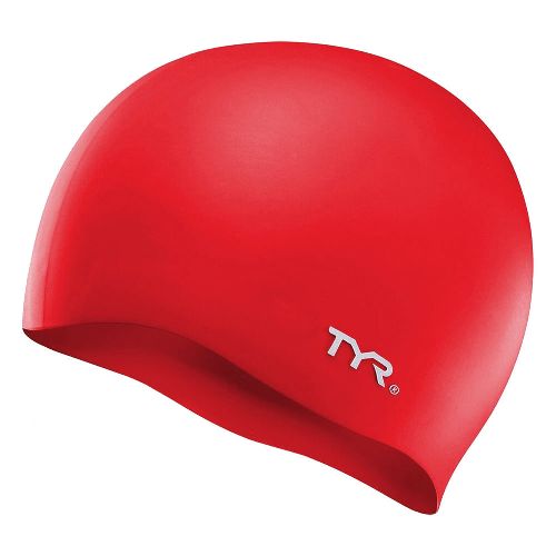 Шапочка для плавания TYR Wrinkle Free Silicone Cap, Размер senior, Цвет Красный