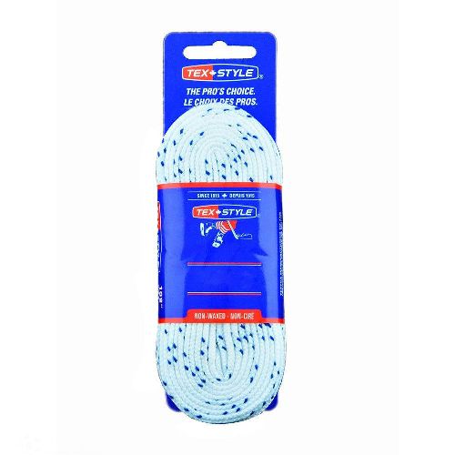 Шнурки для коньков Texstyle Double Blue Line, Размер 274см, Цвет Белый