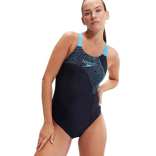 Купальник SPEEDO Medley Logo, Размер р.34, Цвет Черно-голубой