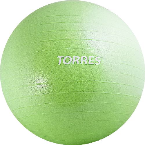 Мяч гимнастический TORRES диаметром 75 см, с насосом, Цвет Зеленый