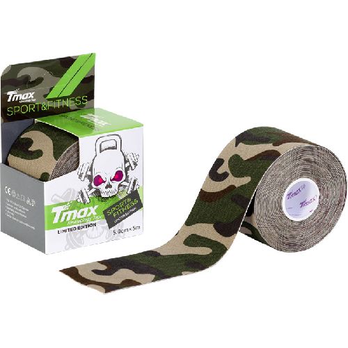 Тейп кинезиологический TMAX Pattern, размер 5 см x 5 м, Цвет Камуфляж