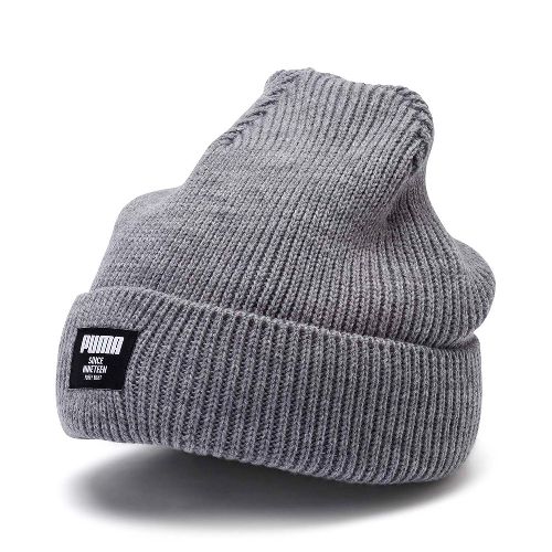 Шапка PUMA Ribbed Classic Beanie, Цвет Серый
