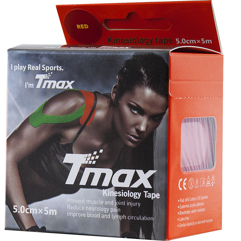 Тейп кинезиологический TMAX Extra Sticky, Цвет Красный