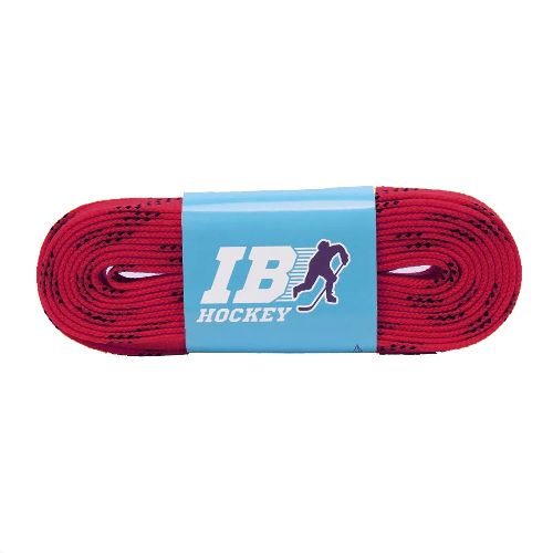 Шнурки для коньков IB Hockey с пропиткой, Размер 244см, Цвет Красный