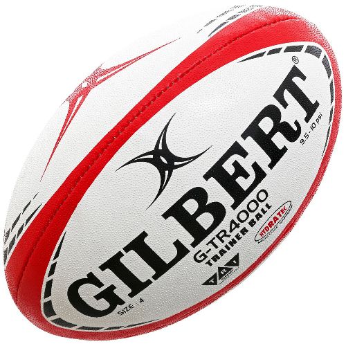 Мяч для регби GILBERT G-TR4000, Размер 4, Цвет Бело-красный
