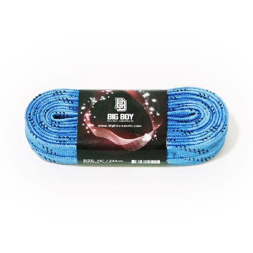 Шнурки для коньков BIG BOY Comfort Line с пропиткой, Размер 244см, Цвет Синий