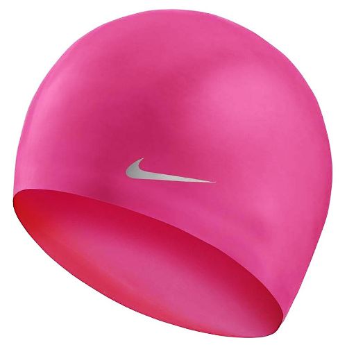 Шапочка для плавания Nike Solid Silicone Youth, для детей 8-14 лет, Цвет Розовый