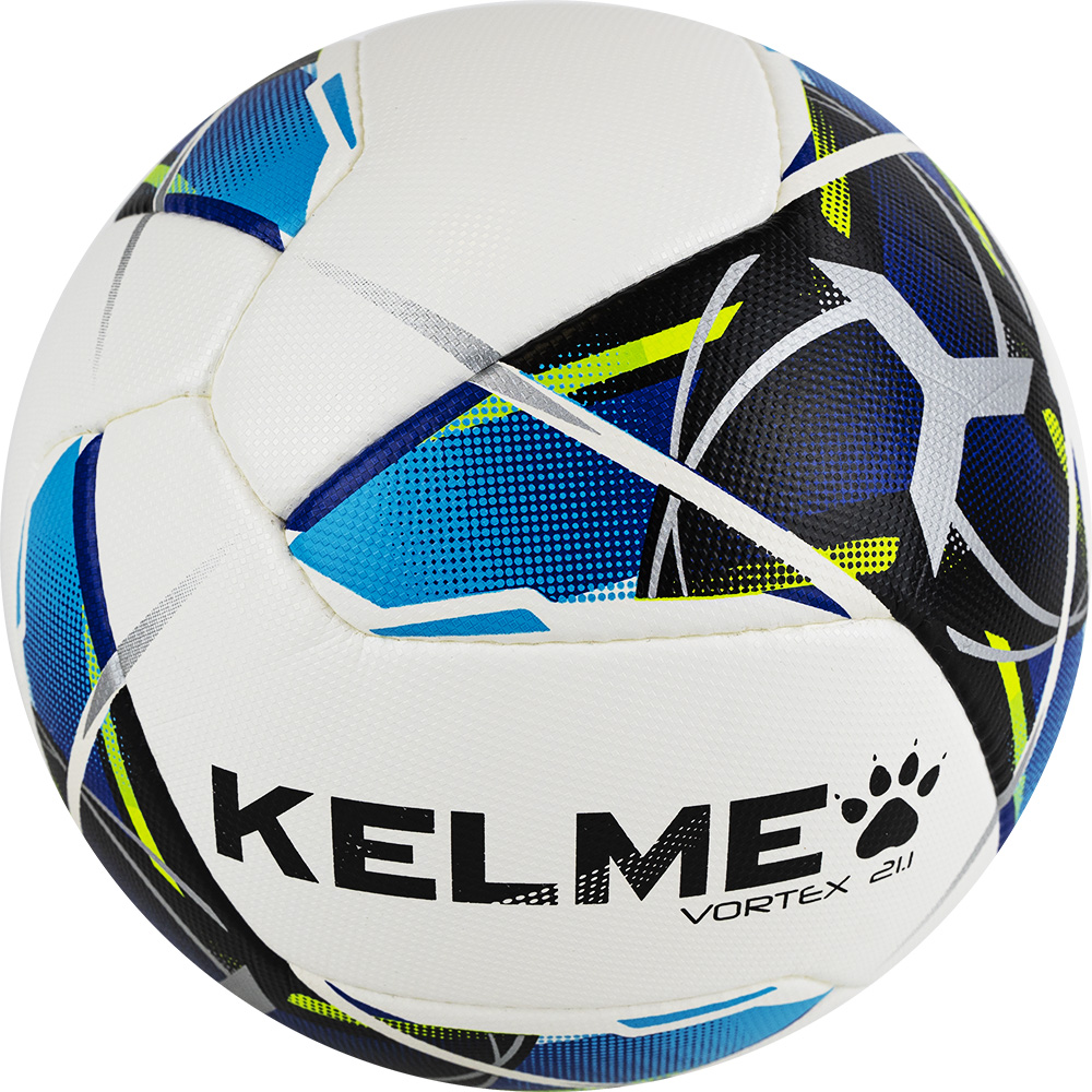 Мяч футбольный KELME Vortex 21.1, Размер 5, Цвет Бело-синий