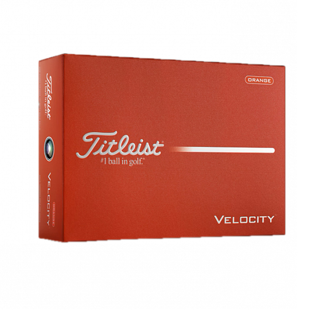 Мяч для гольфа Titleist Velocity 26 T8027S-OR, 3 шт., оранжевый, Цвет Оранжевый