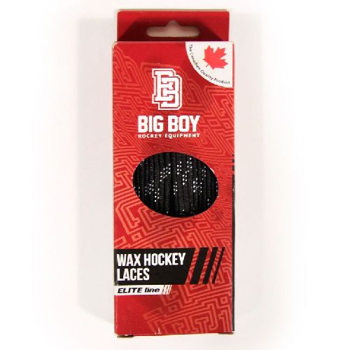 Шнурки для коньков BIG BOY Elite Line с пропиткой, Размер 244см, Цвет Черный