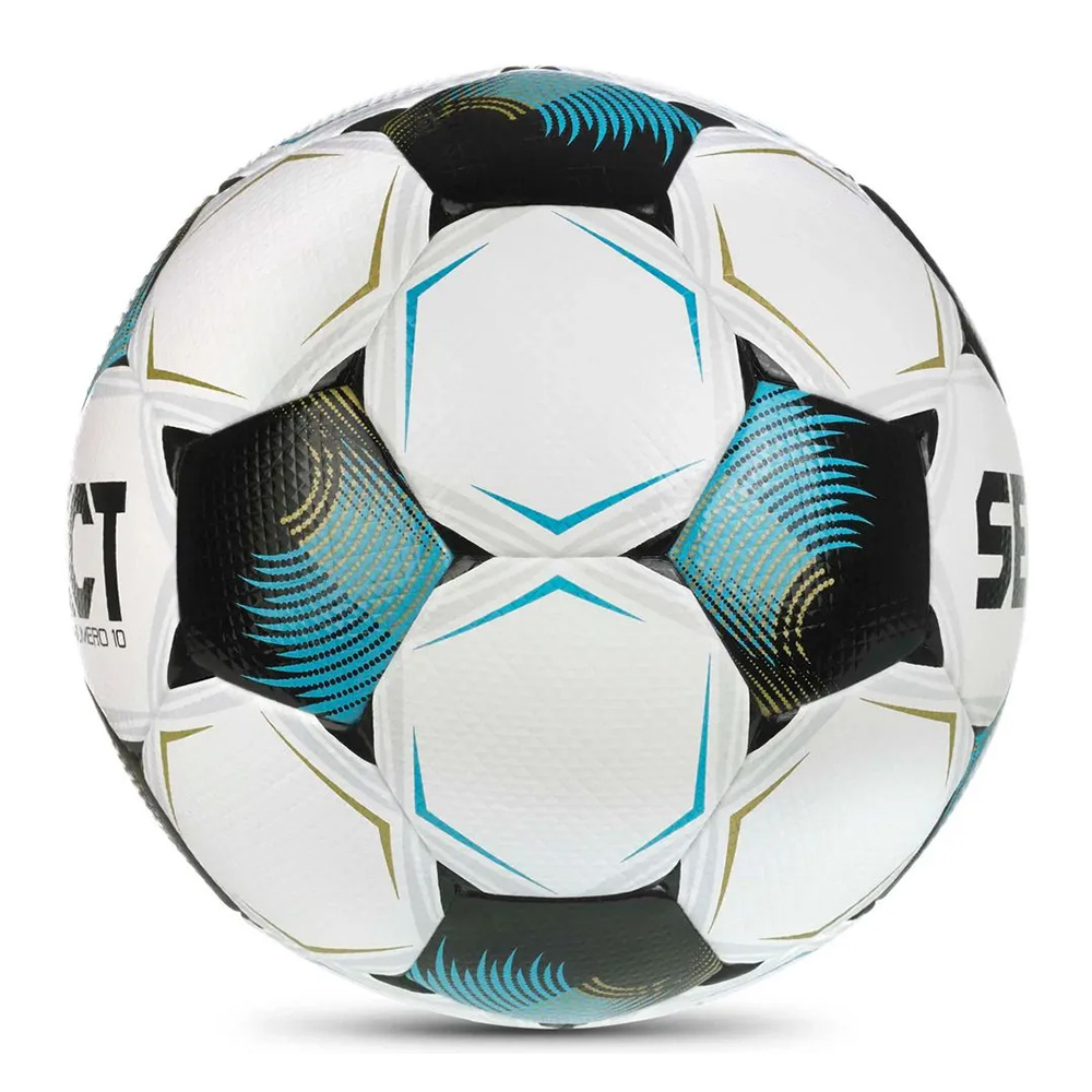 Мяч футбольный SELECT Numero 10 V26, FIFA Basic, размер 5, Размер 5, Цвет Белый/Черный/Бирюзовый