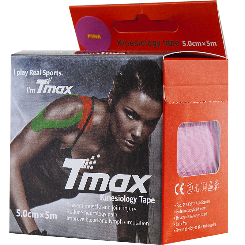 Тейп кинезиологический TMAX Extra Sticky, Цвет Розовый