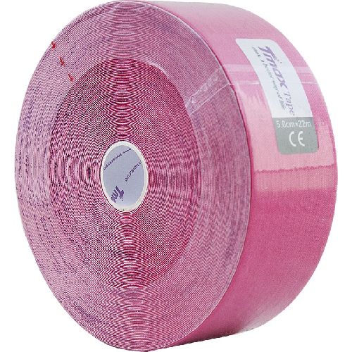 Тейп кинезиологический TMAX Extra Sticky, размер 5 см x 22 м, Цвет Розовый
