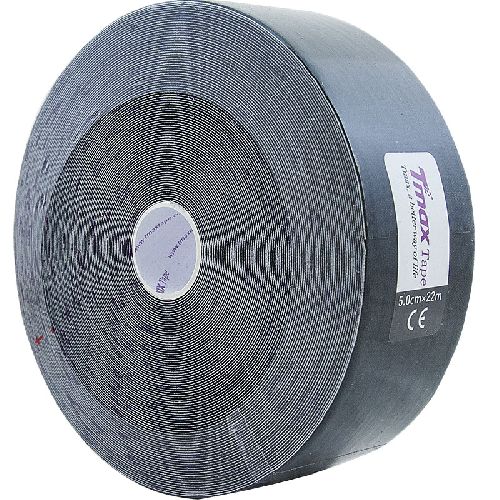 Тейп кинезиологический TMAX Extra Sticky, размер 5 см x 22 м, Цвет Черный