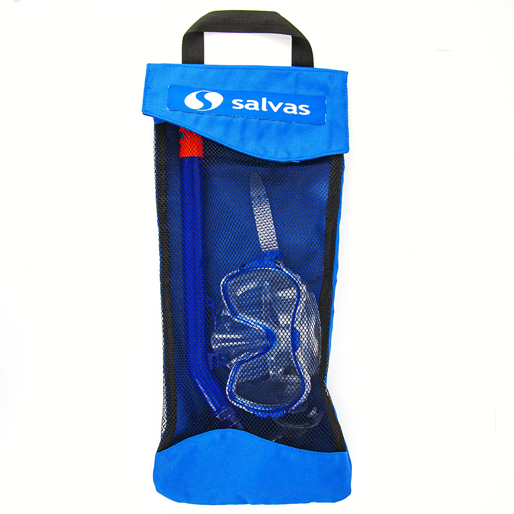 Набор для плавания SALVAS Haiti Set, размер Medium, в сетчатой сумке, Цвет Синий