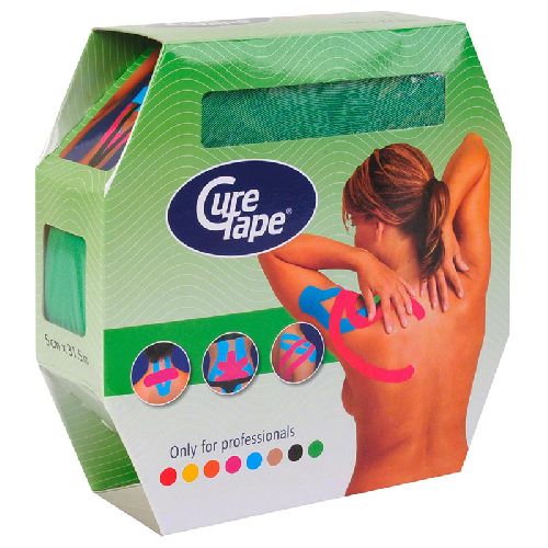 Кинезиотейп CURETAPE Giant Roll, размер 5 см x 31.5 м, Цвет Зеленый