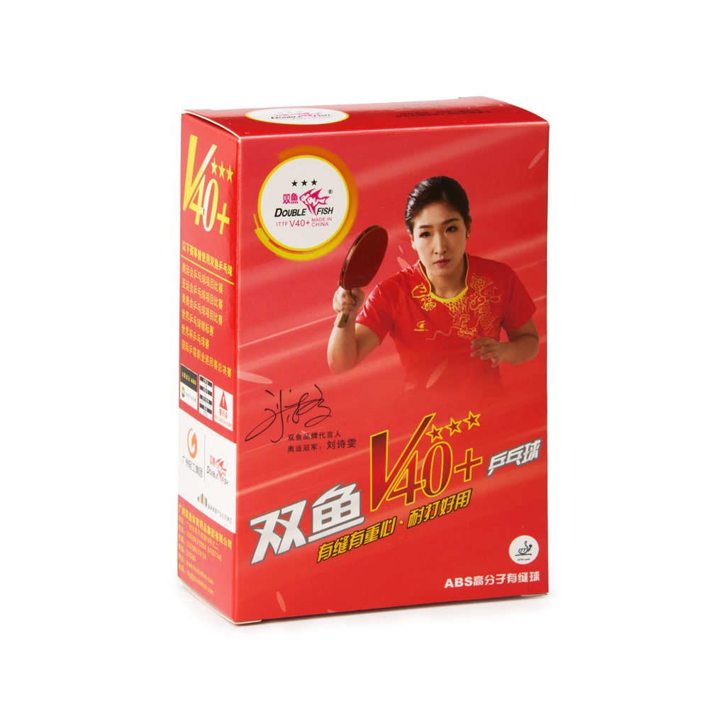 Мяч для настольного тенниса DOUBLE FISH 3*** , профессиональный. ITTF Approved, 6шт.