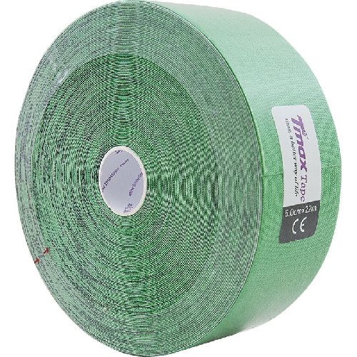 Тейп кинезиологический TMAX Extra Sticky, размер 5 см x 22 м, Цвет Зеленый