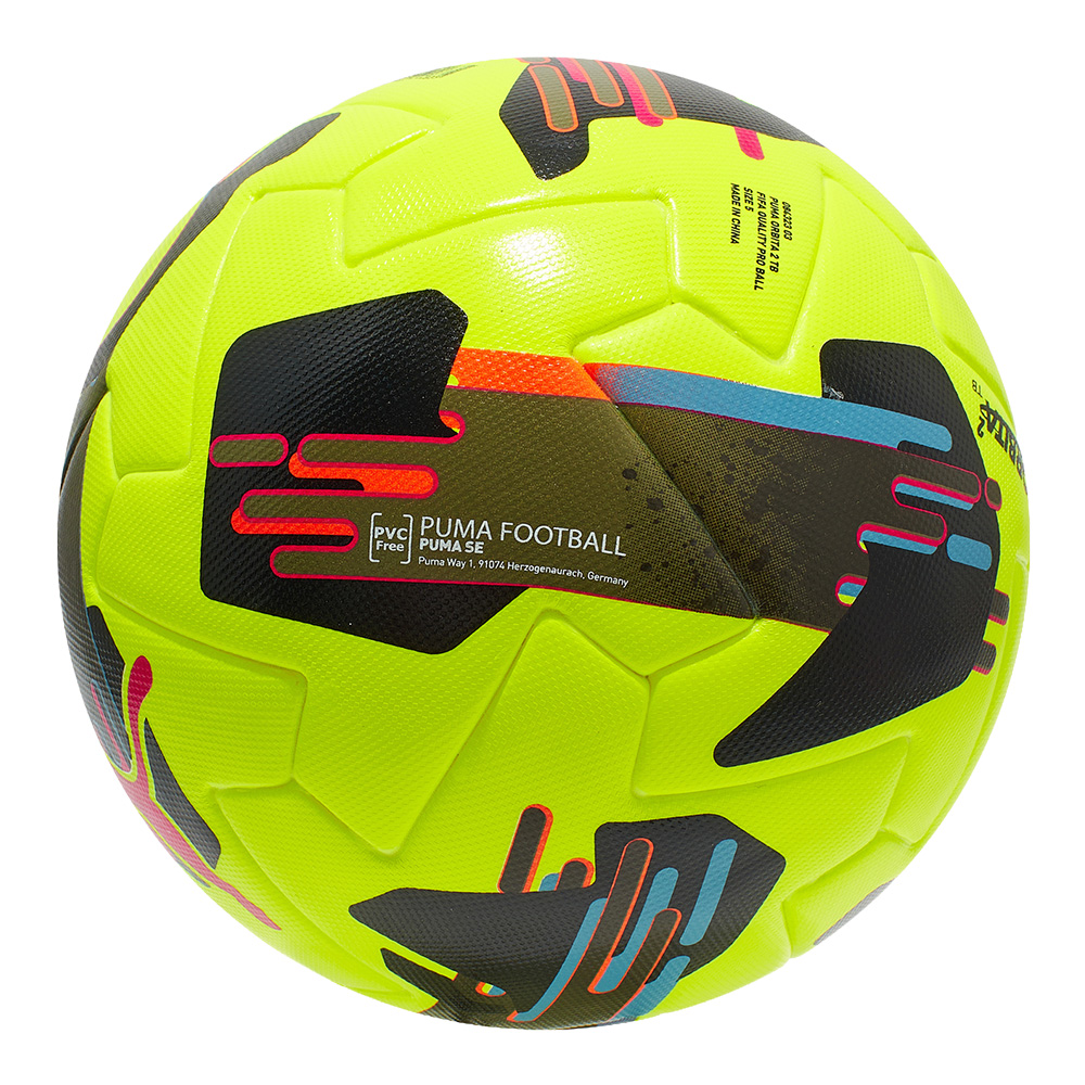 Мяч футбольный PUMA Orbita 2 TB, FIFA Quality Pro, размер 5, Цвет Желто-черный